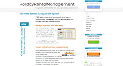 Desktop Screenshot of holidayrentalmanagement.com